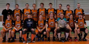 Equipe de floorball en maillots SPORTAMO