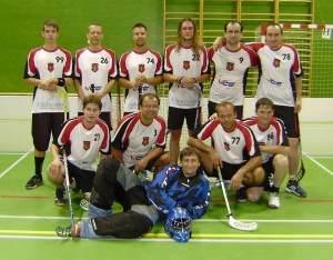 Equipe de floorball en maillots SPORTAMO