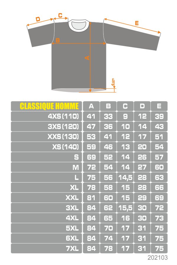Guide de tailles de maillots football personnalisés – SPORTAMO